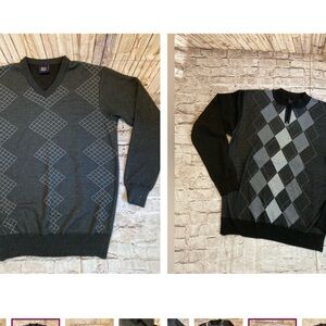 Bundle of two men’s Cambridge classic pullover gray/black size XL & L